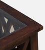 Lagos Z Sheesham Wood L Coffee Table in Scratch Resistant Provincial Teak Finish With Glass Top
