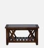 Lagos Z Sheesham Wood L Coffee Table in Scratch Resistant Provincial Teak Finish With Glass Top