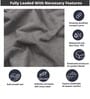 Laika (75X72) Terry Cotton King Size Mattress Protector in Grey Colour