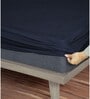 Laika (78X60) Terry Cotton Queen Size Mattress Protector in Blue Colour