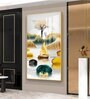 Lakeside Elegance Glass Finish Vertical Wall Art