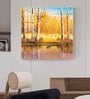 Lakeside Harmony Glass Finish Square Wall Art