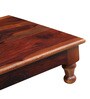 Lakshya Solid Wood Pooja Chowki in Honey Oak Finish