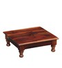 Lakshya Solid Wood Pooja Chowki in Honey Oak Finish