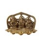 (1Pc) Gold Metal Lakshmi, Ganesha & Saraswati Pooja Idol For Home Temple
