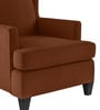 Liban Fabric Wing Chair In Coffee Brown Colour