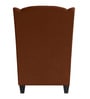 Liban Fabric Wing Chair In Coffee Brown Colour