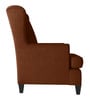 Liban Fabric Wing Chair In Coffee Brown Colour