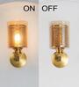 Lambeth Metal & Glass Wall Light (Amber)