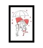Laminated Valentine Quotes Under Umbrella with Frame