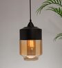 Lamington Black Glass Hanging Light