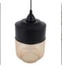 Lamington Black Glass Hanging Light