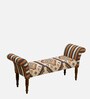 Lamington Upholstered Recamier in Provincial Teak Finish