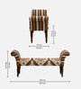 Lamington Upholstered Recamier in Provincial Teak Finish