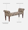 Lamington Sheesham Wood Recamier In Honey Oak Finish