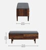 Lammi Sheesham Wood Bench In Provincial Teak Finish