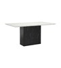 Lamoda Stone 6 Seater Dining Table In White Colour