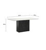 Lamoda Stone 6 Seater Dining Table In White Colour