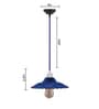 Lampost Blue Glass Hanging Light