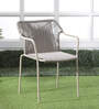 Lanai Steel & Braided Rope Outdoor Seating In Cream Finish