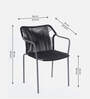Lanai Steel & Braided Rope Table And Chair Sets In Black Grey Finish