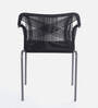 Lanai Steel & Braided Rope Table And Chair Sets In Black Grey Finish