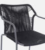 Lanai Steel & Braided Rope Table And Chair Sets In Black Grey Finish