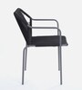 Lanai Steel & Braided Rope Table And Chair Sets In Black Grey Finish