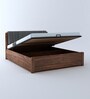 Lannister Grey Queen Hydraulic Storage Bed in Brown Colour