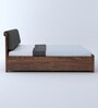 Lannister Grey Queen Hydraulic Storage Bed in Brown Colour