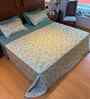 Lantana Green 100% Cotton Floral 250 GSM Double Bed AC Comforter