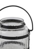 Lantern Black Wood & Iron Table Candle Holder