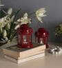 Red Lantern Iron Hanging T- Light Holder (1Pc)