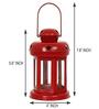 Red Lantern Iron Hanging T- Light Holder (1Pc)