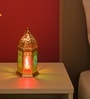 Golden Glossy Metal Moroccan Lantern