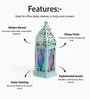 Grey Metal & Glass Lantern