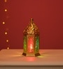 Golden Glossy Metal Moroccan Lantern