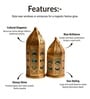 White Metal Moroccan Lantern Set Of 2