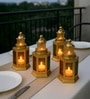Multicolor Metal Goblet-Shaped Tea Light Holder