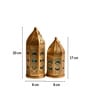 White Metal Moroccan Lantern Set Of 2