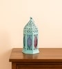 Grey Metal & Glass Lantern