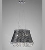 Lanzo Crystal Beaded Pendant Chandelier   Black & Chrome Finish