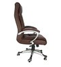 Lape Leatherette Ergonomic Chair in Brown Colour