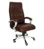 Lape Leatherette Ergonomic Chair in Brown Colour