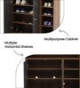 Lara 2 Door Shoe Rack In Walnut Brown Finish