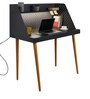 Lara Slate Writing Table in Grey & Slate Grey Colour
