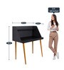 Lara Slate Writing Table in Grey & Slate Grey Colour
