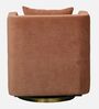 Larayne Velvet Upholstered  Swivel Barrel Chair In Light Brown color