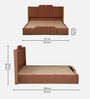 Larayne Velvet Upholstered King Size Bed In Light Brown color With Box Storage