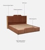 Larayne Velvet Upholstered Queen Size Bed In Light Brown color With Box Storage